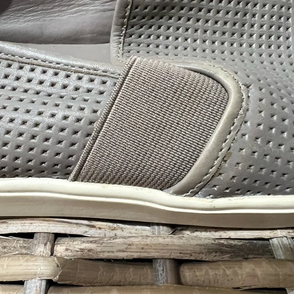 Vince size 9.5 Women's Slip-On Perforated Sneakers, taupe, GUC, casual, flats